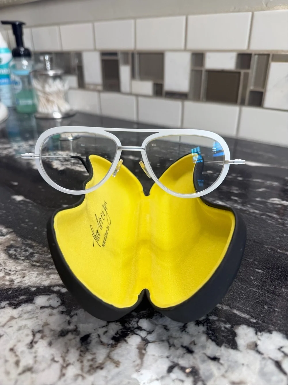 Theo 'Theo Loves You' White  Frame Women's Glasses (Crispy)